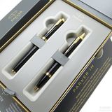 Parker New IM Siyah Altın Roller Kalem + Tükenmez Kalem Set Hediyelik Kalem