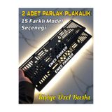 Parker Otomotiv Parlak Otomobil Araç Plakalık (2 Adet ) Kişiye Özel Yazılı