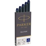 Parker Quink Dolma Kalem Kartuşu, Mavi, 5'li Kutu - 41 Delft Blue