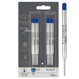 Parker Quinkflow Tükenmez Kalem Yedeği, Mavi Renk Mürekkep, 10'lu Avantajlı Paket