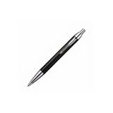 Parker S0949680 IM birinci sınıf tükenmez kalem (mat siyah, krom kenarlı, orta çizgi kalınlığı), yazı rengi mavi