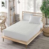 Parker Sıvı Geçirmez Alez-Pamuklu-Kapitoneli Fitted-Çift Kişilik-Su-Yatak Koruyucu (140X190) - 100 x 100 cm