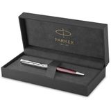 Parker tükenmez kalem kutusu, metal, mürekkepli orta uç, saten k