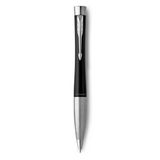 Parker Urban Twist Tükenmez Kalem | Krom Süslü Mat Siyah | Mavi Mürekkep ile Doldurulabilir Kartuşlu | Hediye Kutusu
