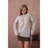 Parkkaron Kadın Bisiklet Yaka Yumuşak Dokulu Oversize Triko Kazak 3032 - Camel - S - M