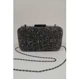 PARKTAN Yakamoz Hematit Kadın Taşlı Abiye Clutch Portföy Çanta
