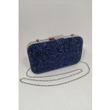 PARKTAN Yakamoz Kadın Lacivert Taşlı Abiye Clutch Portföy Çanta