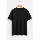 Parkur Erkek Likralı Kaşkorse Relaxed Fit Basic Tişört – Siyah - 0 Siyah - 3XL