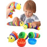 Parla Berattoyssöktak Eğlenceli, Stres ve Anksiyete Giderici Montessori Tırtıl Renkli Eğitici Oyuncak