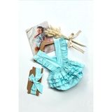 Parla Kids Kız Bebek Mint Pamuklu Salopet Bandana Takım - 18 - 24 Ay - Yeşil
