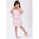 Parla Kids Kız Çocuk Alina Madonna Pudra Pembe Etek Bluz Takım - 6 - 7 Yaş