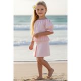 Parla Kids Kız Çocuk Alina Madonna Siyah Puantiye Etek Bluz Takım - 5 - 6 Yaş - Pudra Pembe