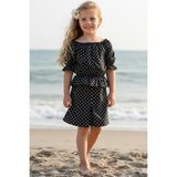 Parla Kids Kız Çocuk Alina Madonna Siyah Puantiye Etek Bluz Takım - 5 - 6 Yaş