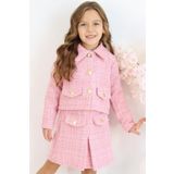 Parla Kids Kız Çocuk Carmen Pudra Pembe Tüvit 23 Nisan 29 Ekim Etek Ceket Yılbaşı Takım