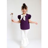 Parla Kids Kız Çocuk Lilyum Mor Bluz Krem Pantolon Alt Üst Takım