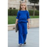 Parla Kids Kız Çocuk Ocean Madonna Pantolon Bluz Takım - 5 - 6 Yaş - Saks Mavi
