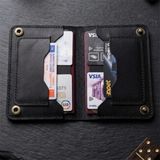 Parla Leather Pasaport Cüzdan V2 Hakiki Gerçek Deri Pasaport Kılıfı Cüzdan Kartlık Kadın Erkek - Siyah - Model 2