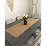 Parla Life Düz Jüt Kumaş Runner 40x140 cm Kahverenhi 40 x 140