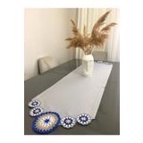 Parla Life Gri Keten Kumaş Runner 40x140 Cm