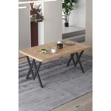 Parla Mutfak Yemek Masası W Metal Ayak 70X110 Mutfak Yemek Masası - Kahverengi