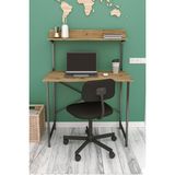 Parla Üstten Raflı Dekoratif Çalışma Masası 50X90 cm Çam - 125x90x51 - Atlantik Çam