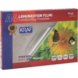Parlak A4 Laminasyon Filmi 125 Mikron, 100'LÜ Paket, Kaliteli ve Dayanıklı - Seçenek 1 - Altın