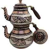 Parlak Bakır Çaydanlık, Şık ve Dayanıklı Eşya, Geleneksel Tasarım - Altın - Seçenek 1