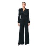 Parlak Çizgili Bodysuit Bluz - SİYAH