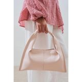 Parlak Deri El Çantası Pembe