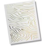 Parlak Gold Şerit Tırnak Sticker Şerit Tırnak Etiketi Nail 1329