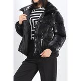 Parlak Görünümlü Şişme Mont Siyah - 8244.1316. - 2XL