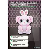 Parlak Gozlu Paskalya Pelus Oyuncak - 1 Adet Kucuk Kulahli Tavsan Hediyelik Bx-313655