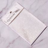 Parlak Gümüş Şerit Tırnak Sticker Şerit Tırnak Etiketi Nail Art