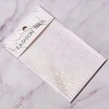 Parlak Gümüş Şerit Tırnak Sticker Şerit Tırnak Etiketi Nail
