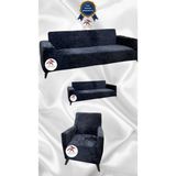 Parlak Kadife Geometrik Desenli Koruyucu Giydirme Koltuk Örtüsü - Antrasit - 3+2+1 (3 Parça Set) - 10 x 10 cm