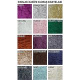 Parlak Kadife Geometrik Desenli Koruyucu Kolsuz Koltuk Örtüsü - Açık Gri - 1+1 (2 Parça Set) - 10 x 10 cm