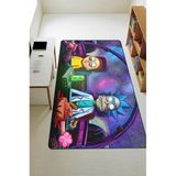 Parlak Kadife Kumaş Dijital Baskı Dot Kaymaz Tabanlı Çocuk Ve Genç Odası Halısı H0467 Renkli 80 X 200