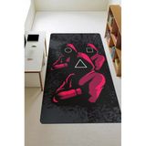 Parlak Kadife Kumaş Dijital Baskı Dot Kaymaz Tabanlı Çocuk Ve Genç Odası Halısı H0533 Renkli 100 X 200