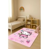 Parlak Kadife Kumaş Dijital Baskı Dot Kaymaz Tabanlı Çocuk Ve Genç Odası Halısı H0597 Renkli 80 X 200