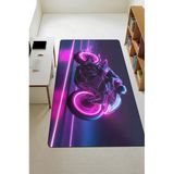 Parlak Kadife Kumaş Dijital Baskı Dot Kaymaz Tabanlı Çocuk Ve Genç Odası Halısı H0666 Renkli 100 X 300