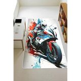 Parlak Kadife Kumaş Dijital Baskı Dot Kaymaz Tabanlı Çocuk Ve Genç Odası Halısı H0668 Renkli 180 X 280