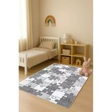 Parlak Kadife Kumaş Dijital Baskı Dot Kaymaz Tabanlı Çocuk Ve Genç Odası Halısı H1137 Renkli 80 X 150