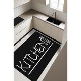 Parlak Kadife Kumaş Dijital Baskı Dot Kaymaz Tabanlı Mutfak Halısı H0039