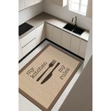Parlak Kadife Kumaş Dijital Baskı Dot Kaymaz Tabanlı Mutfak Halısı H0055 Renkli 80 X 200