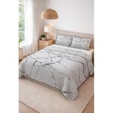 Parlak Kadife Kumaş Kapitoneli Çift Kişilik Yatak Örtüsü Seti (3 Parça) Cky0037 Renkli 240 X 260