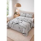Parlak Kadife Kumaş Kapitoneli Çift Kişilik Yatak Örtüsü Seti (3 Parça) Cky0038 Renkli 240 X 260