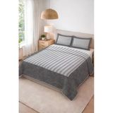 Parlak Kadife Kumaş Kapitoneli Çift Kişilik Yatak Örtüsü Seti (3 Parça) Cky0058 Renkli 240 X 260