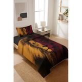 Parlak Kadife Kumaş Tek Kişilik Çocuk Yatak Örtüsü Seti (2 Parça) Tky0013 Renkli 180 X 240