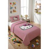 Parlak Kadife Kumaş Tek Kişilik Çocuk Yatak Örtüsü Seti (2 Parça) Tky0020 Renkli 180 X 240