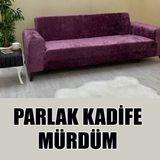 Parlak Kadife Kumaş Üçlü & Çekyat Koltuk Kılıfı - 180 x 230 cm - Mürdüm